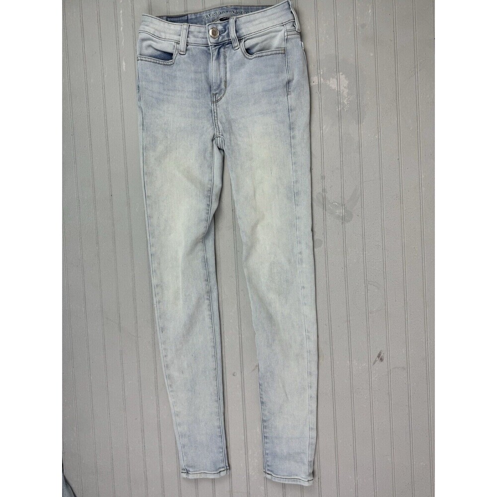 American Eagle Size 00 Hi Rise Jegging Jeans Light Wash Stretch